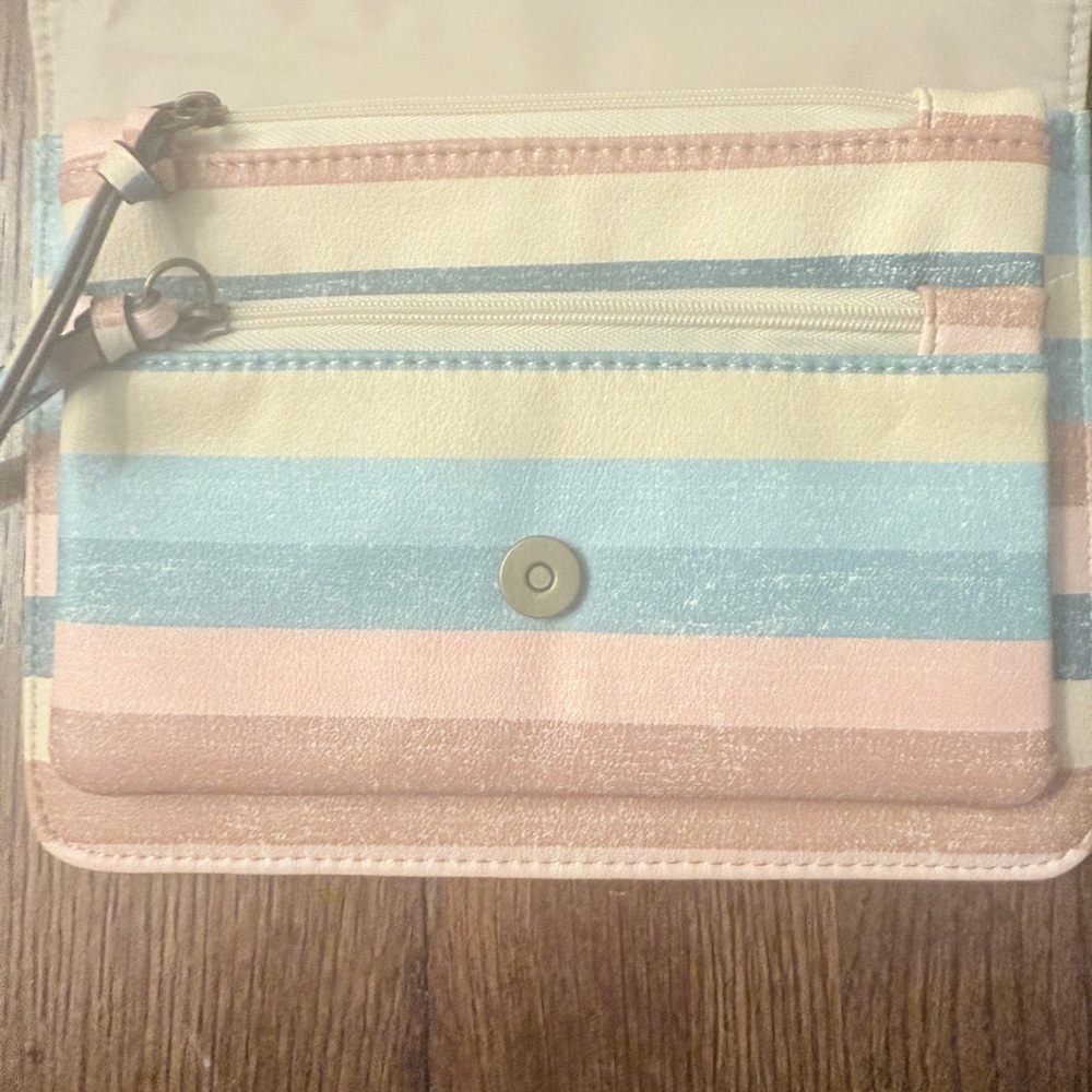 Chic Striped Crossbody Bag in Pastel Shades - Picture 3 of 6